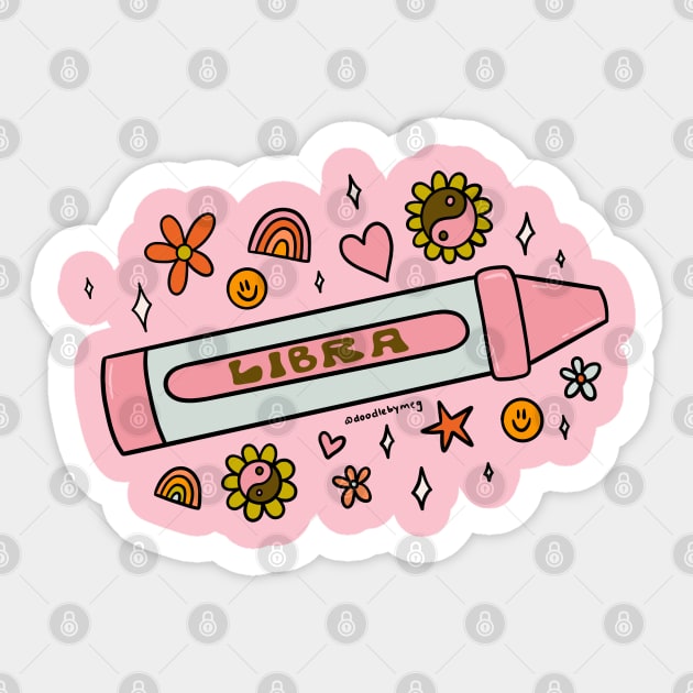 Libra Crayon Sticker by Doodle by Meg